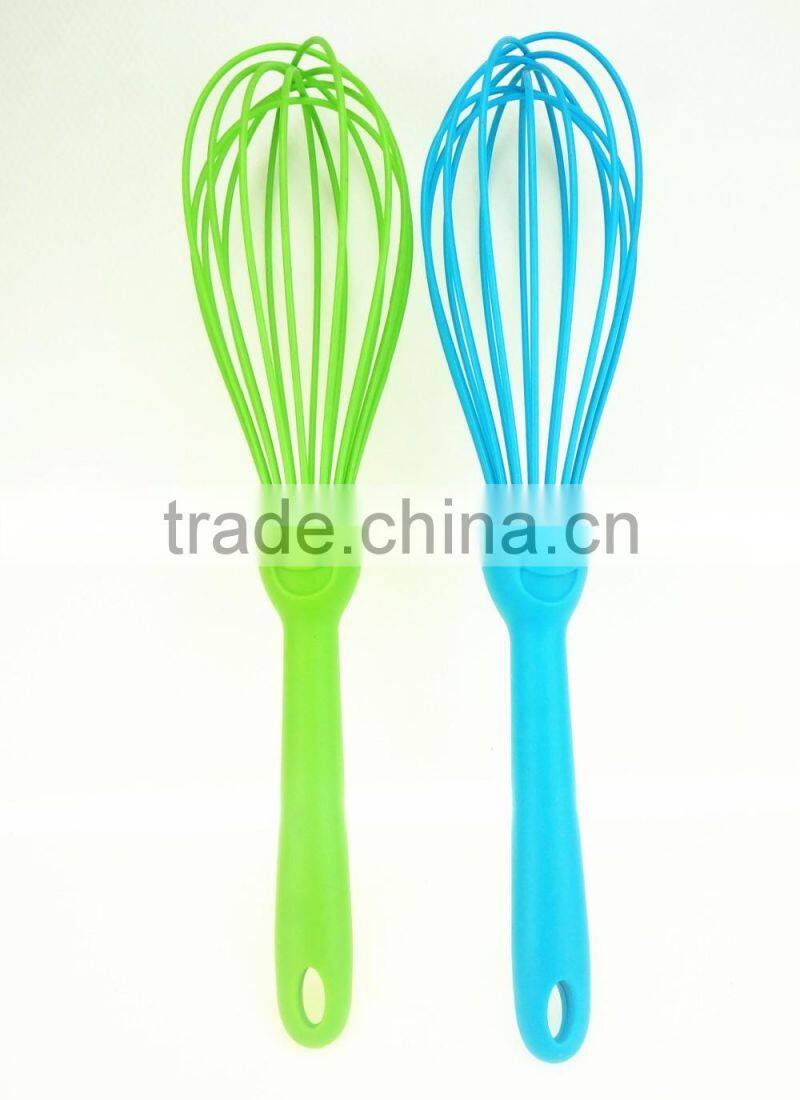 13012 8 wires silicone kitchenware egg whisk with pp handle
