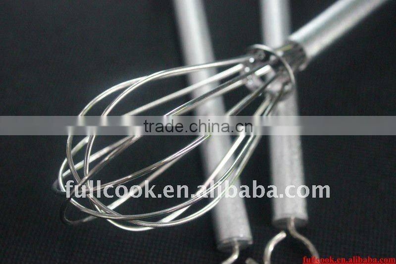 Stainless steel egg beater w/aluminium handle