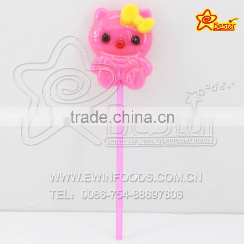 Pink Hello Kitty Cat Shape Lollipop