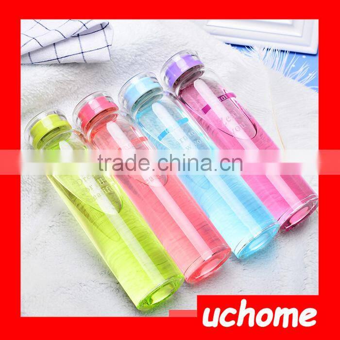 UCHOME Clear Empty Glass Water Bottles Sports Drinking Bottles Automotive Glass Bottles