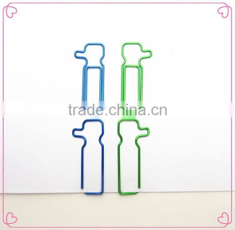 Colorful plastic coated metal hand thumb shape paper clips