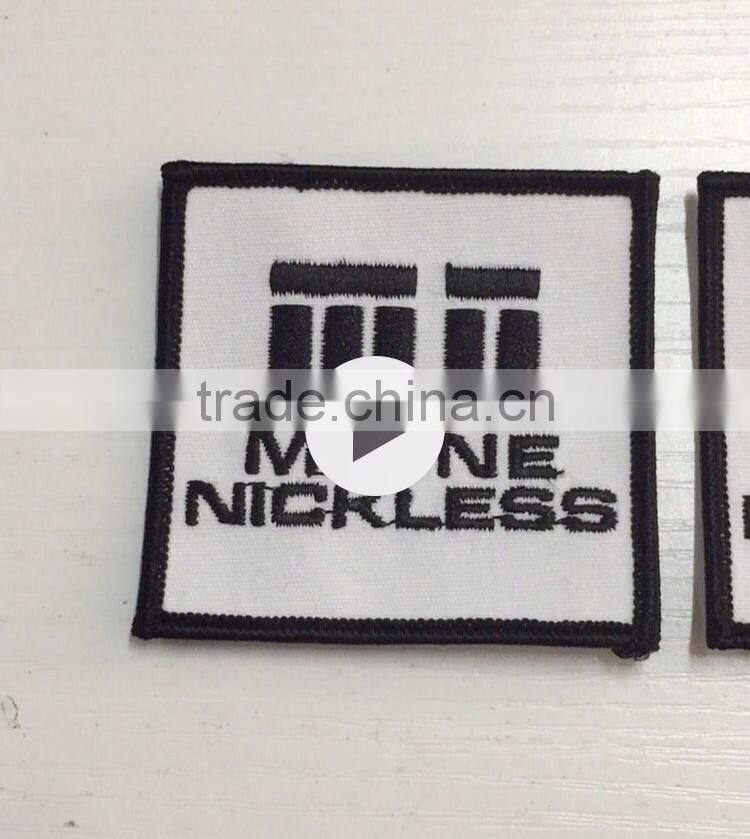 2016 custom high quality durable washable garments embroidery patches