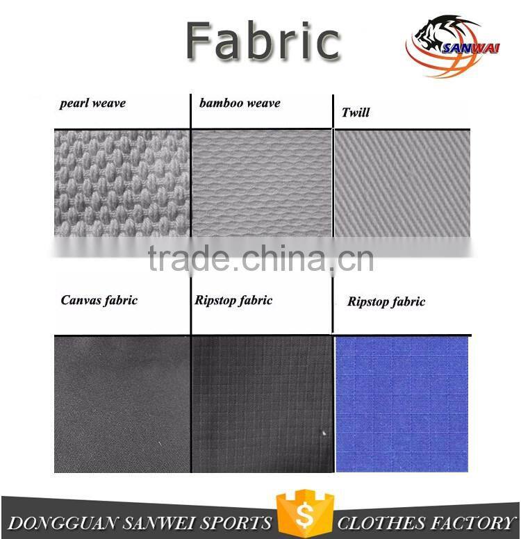 450gsm double weave fabric Gracie jiu-jitsu gi with custom embroideries and patches
