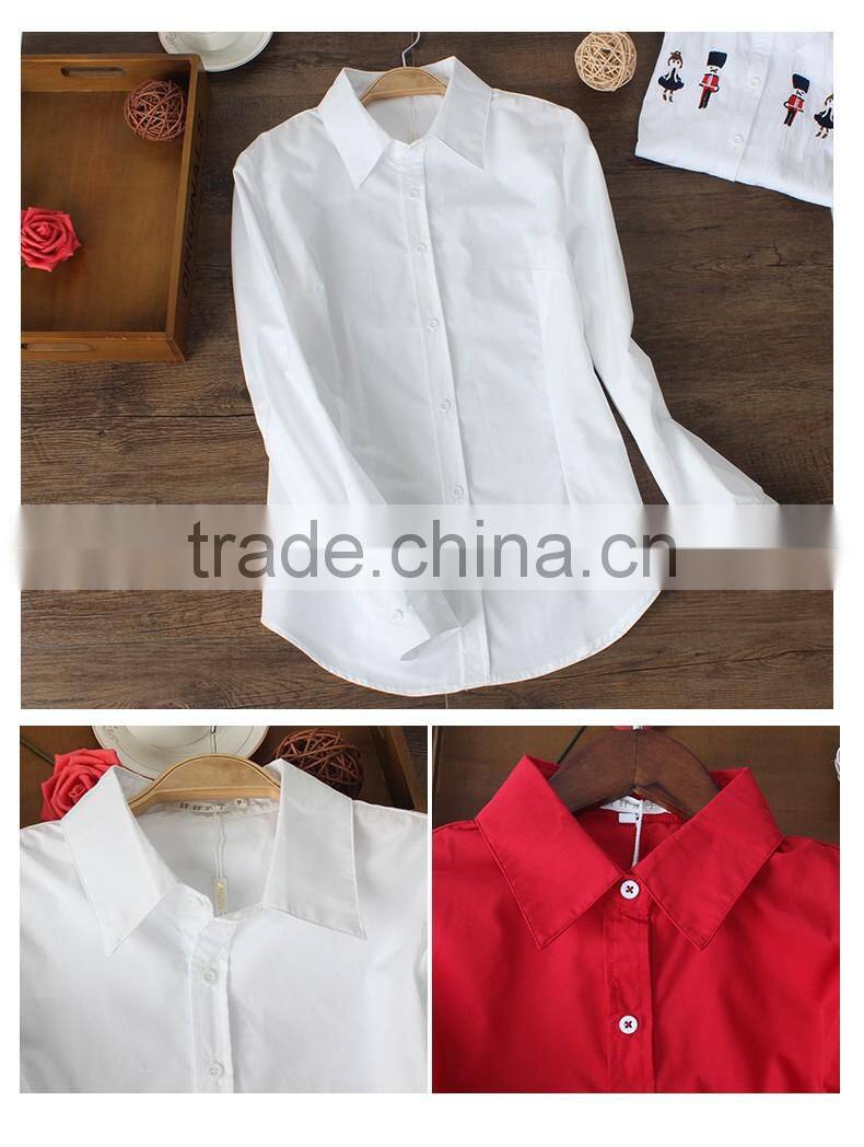 SZXX Tops Wholesale Womens Lady Elegant White Blouse Shirts