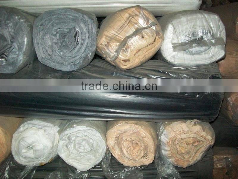 Pu Artificial Leather with Nonwoven Backing Stocklot for Shoes, Pu Shoe Lining Stocklot