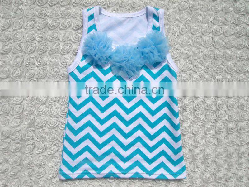 Newest design kids cotton chevorn tank top