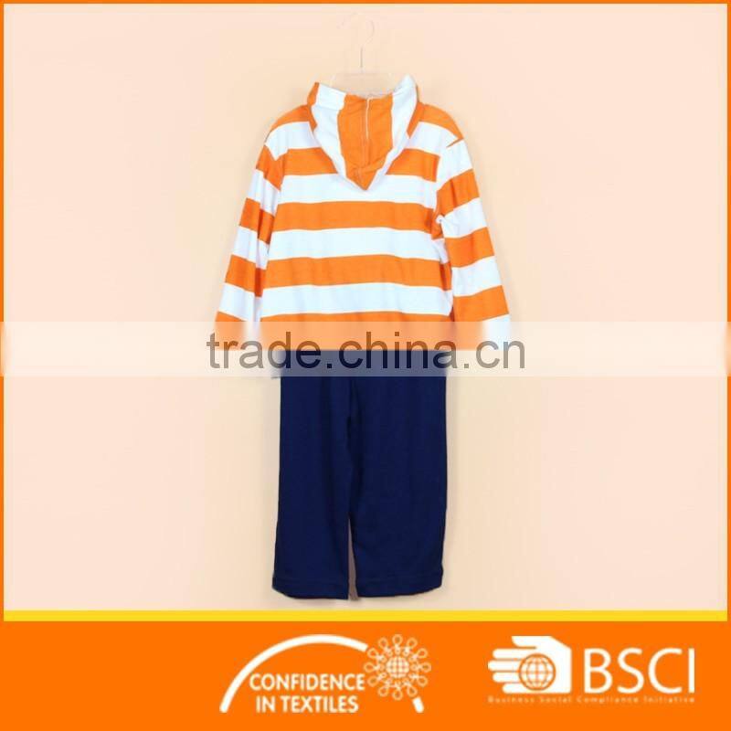 Long Sleeve striped Printed 2pcs Kids Sports Cloth Set
