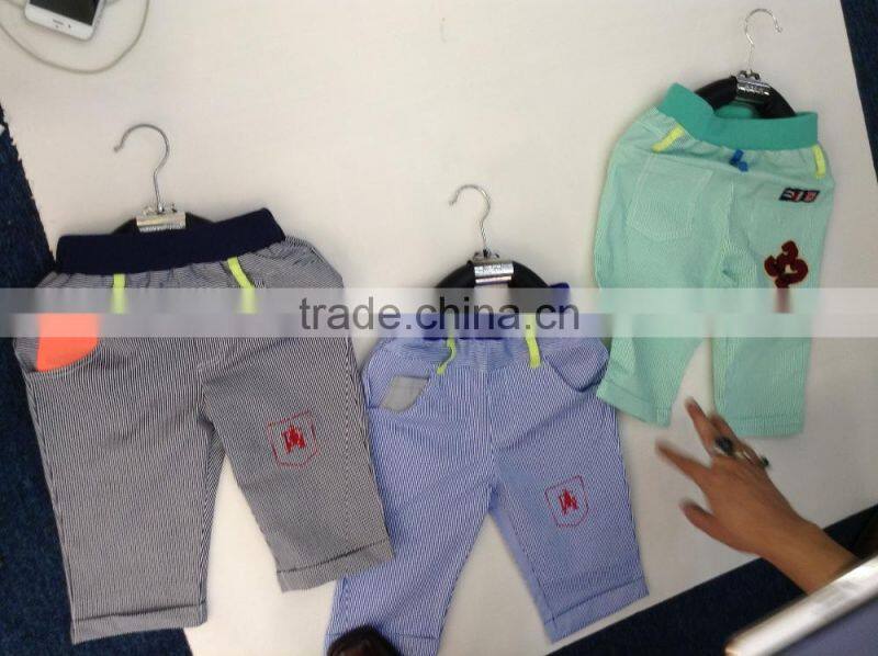 children fashion clothing summer season cotton woven pants Bermuda shorts