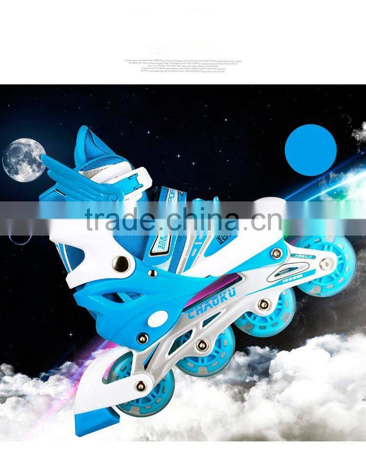 PU single flashing roller skate shoes price for kids 2017