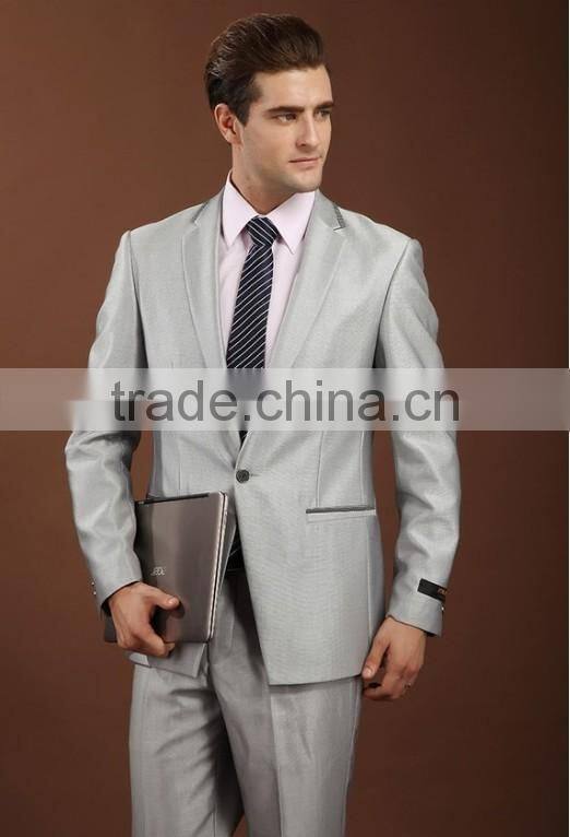 2015 latest design clothing 2 piece coat pant men suit
