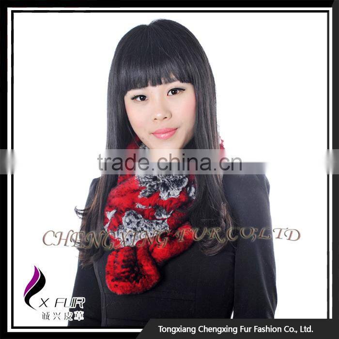 CX-S-164E China Suppliers Wholesale In Stock Rex Rabbit Fur Sexy Lady Fur Scarf