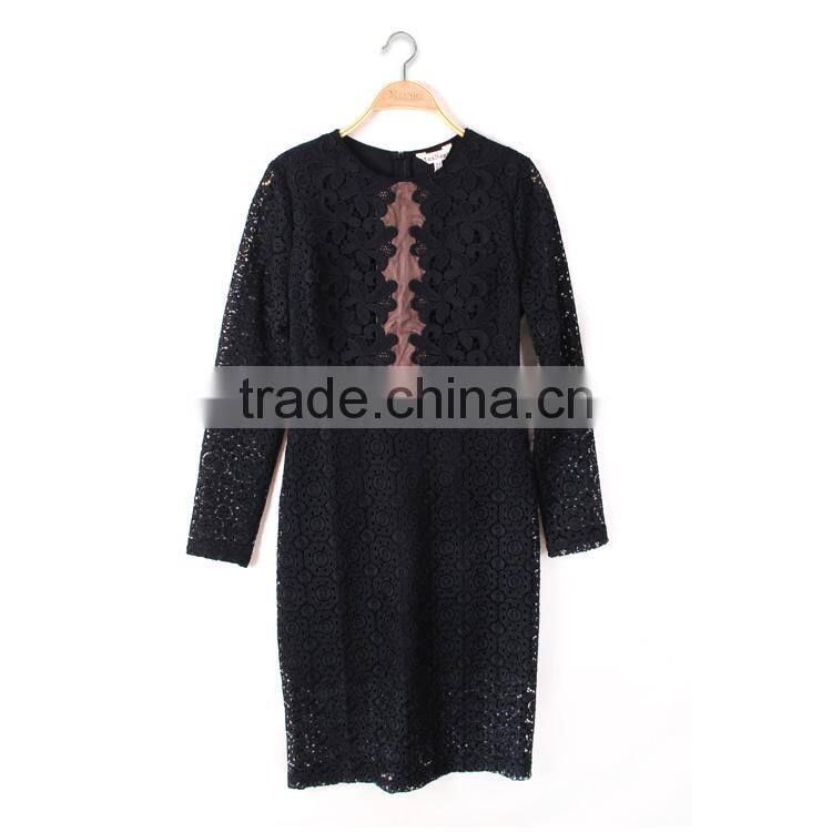 Guangzhou Women Fashion embroidery ladies office wear dresses dress