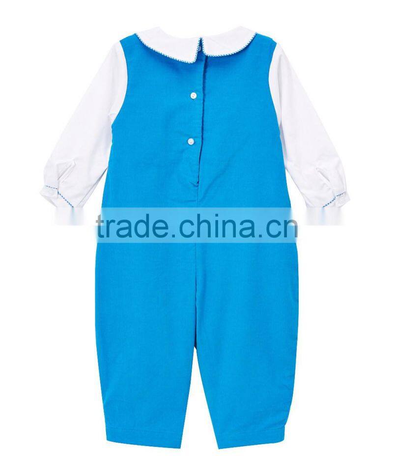 High quality new baby set white shirt and blue pant ,two piece fall long sleeves baby boy/girl clothes,kids wear