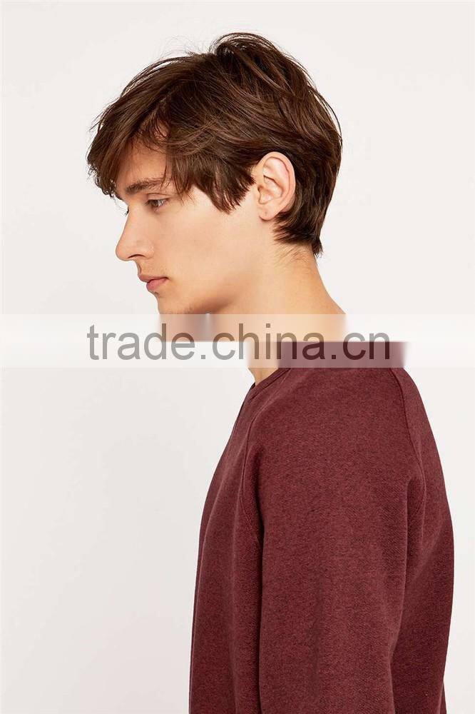 Cheap brown pullover hoodies o-neck plain hoodie high quality hoodies