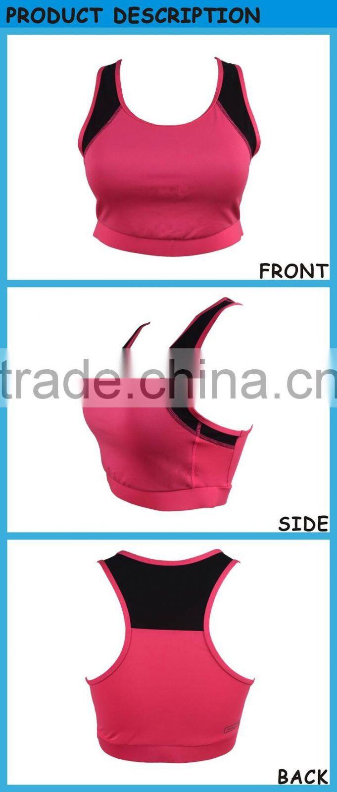 Wholesale Women Gym Sport Bra /Breathable Women Workout Cloting Top