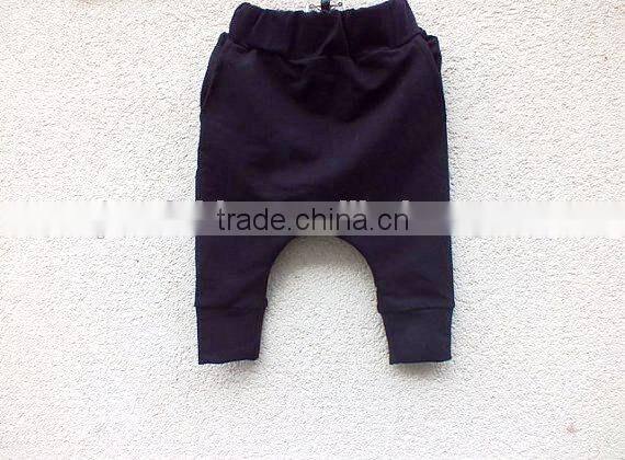 New Design Baby Boy Cotton Leggings Baby Plain Grey Kids Harem Pants Wholesale