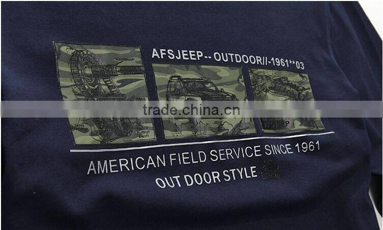 The new 2017 spring small unlined upper garment of han edition fleece personality render men long sleeve T-shirt unlined upper