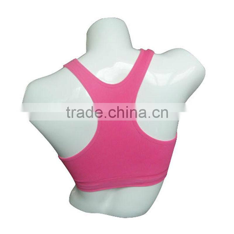 Cheap seamless running bra fashion ladies sexy bra lingerie fitness wear plain sprots bra