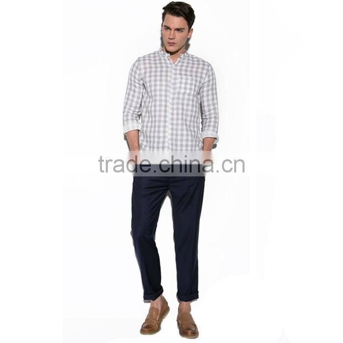 mens light grey soft fabric casual woven pants/trousers factory guanzghou