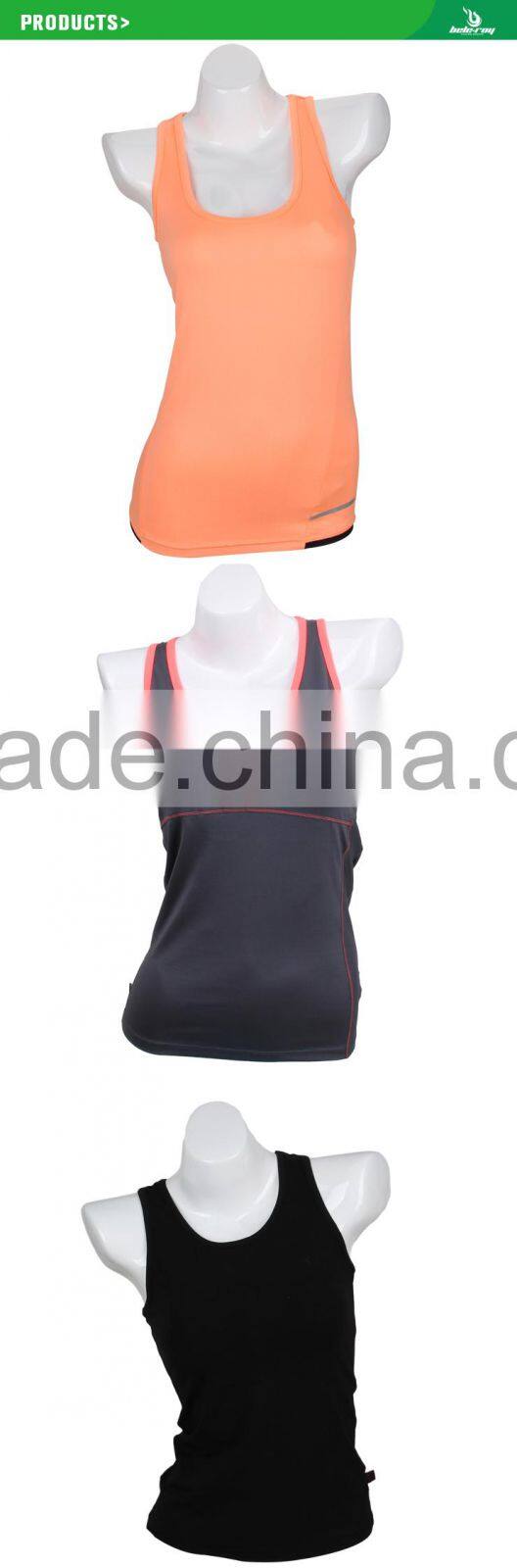 Custom sport/gym/running/yoga dry fit tank top,women sexy clothing sleevless latest vest top with low MOQ