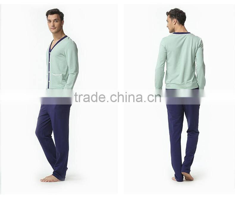 New Arrival Qianxiu Wholesale V-neck Cardigan Men Nighty
