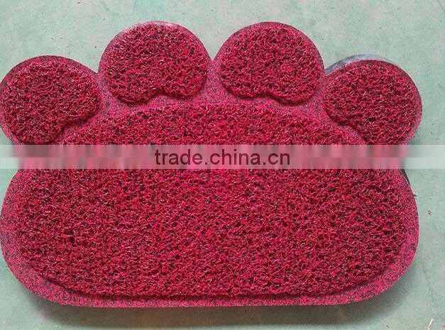 Small Quantity custom size custom design Cat litter mat different shapes kitty litter mat PVC coil cat litter mat