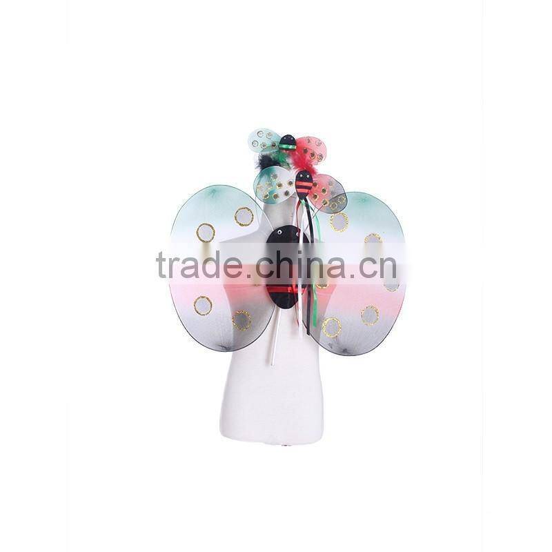 Fairy wings sets for children high quality fairy wings with handbags carnival party accessories