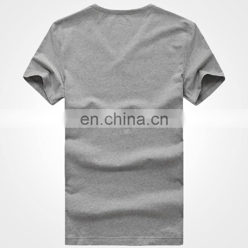 Custom high quality 100% cotton V neck t shirt for men