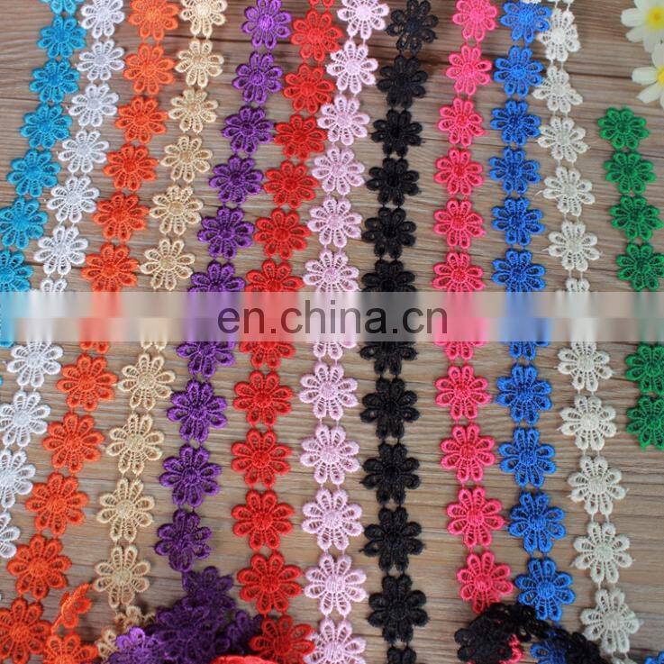 2017 multicolor flower fancy Lace design for grament and home textiles
