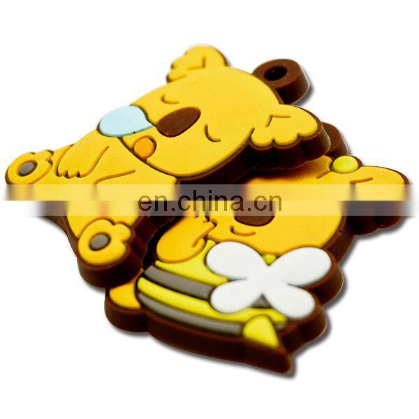 3D design soft PVC cell phone charms