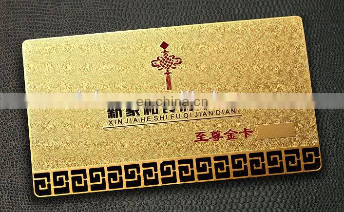 Different color anodic oxidation aluminum metal vip card