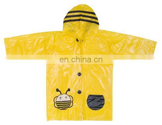 Cute Waterproof Hooded PVC Kids Children Raincoat