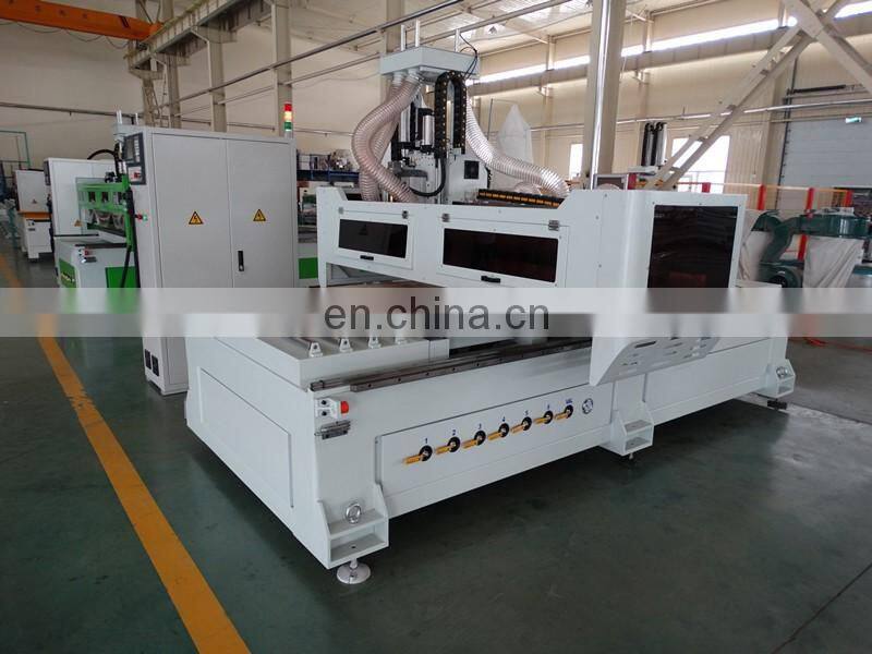 wood router table/China CNC Router with Auto-push and Multi-drill and Dust collector