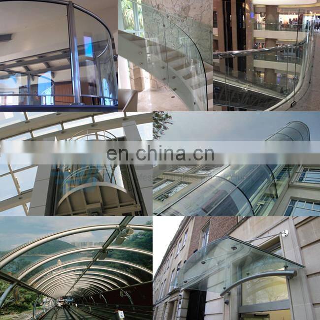 China produce good price 88.4 17.52mm curved laminated tempered glass