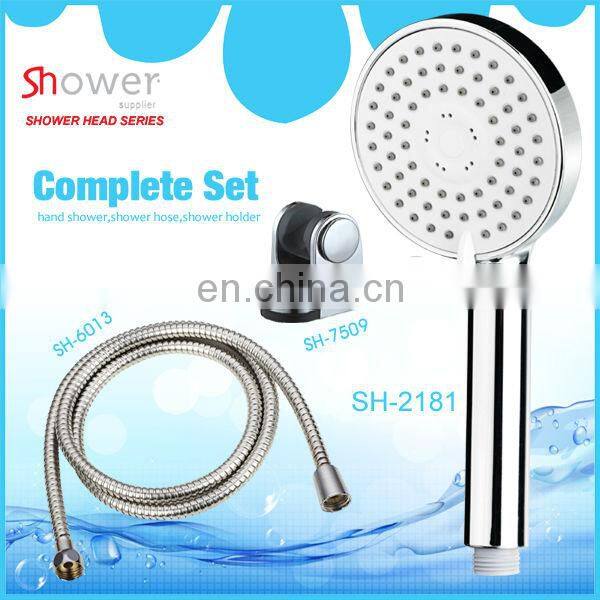 SH-2328 Round Five Functional Big Spray Face Chromed Plastic Bath Hand Shower