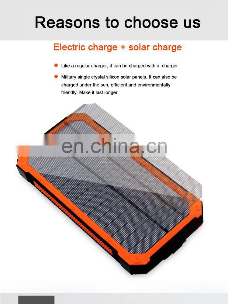 Hot Selling portable Custom solar charger sunlight traveller 10000mah solar Power Bank Powerbank