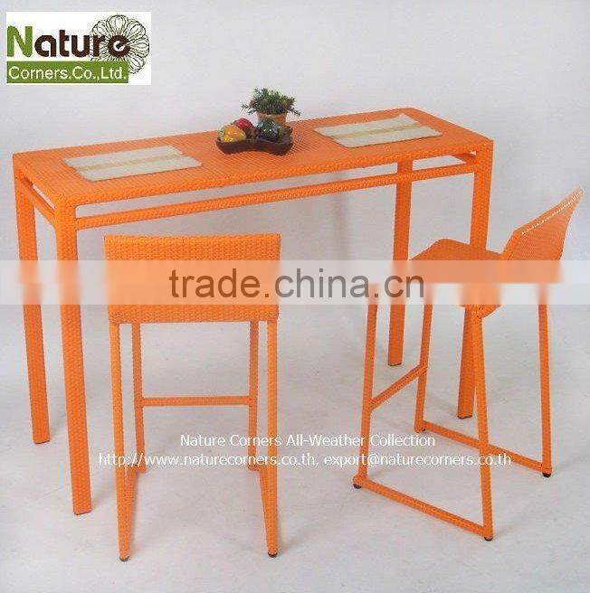 Handmade Synthetic Rattan Outdoor Dining Furniture