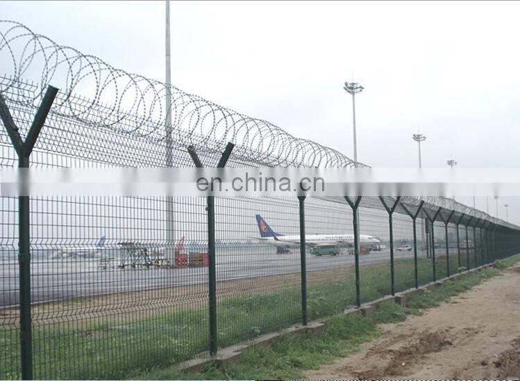 Trade assurance high security airport fencing with razor wire