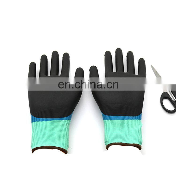 Customize hot sell 3/4 dipping best work gloves for dexterity