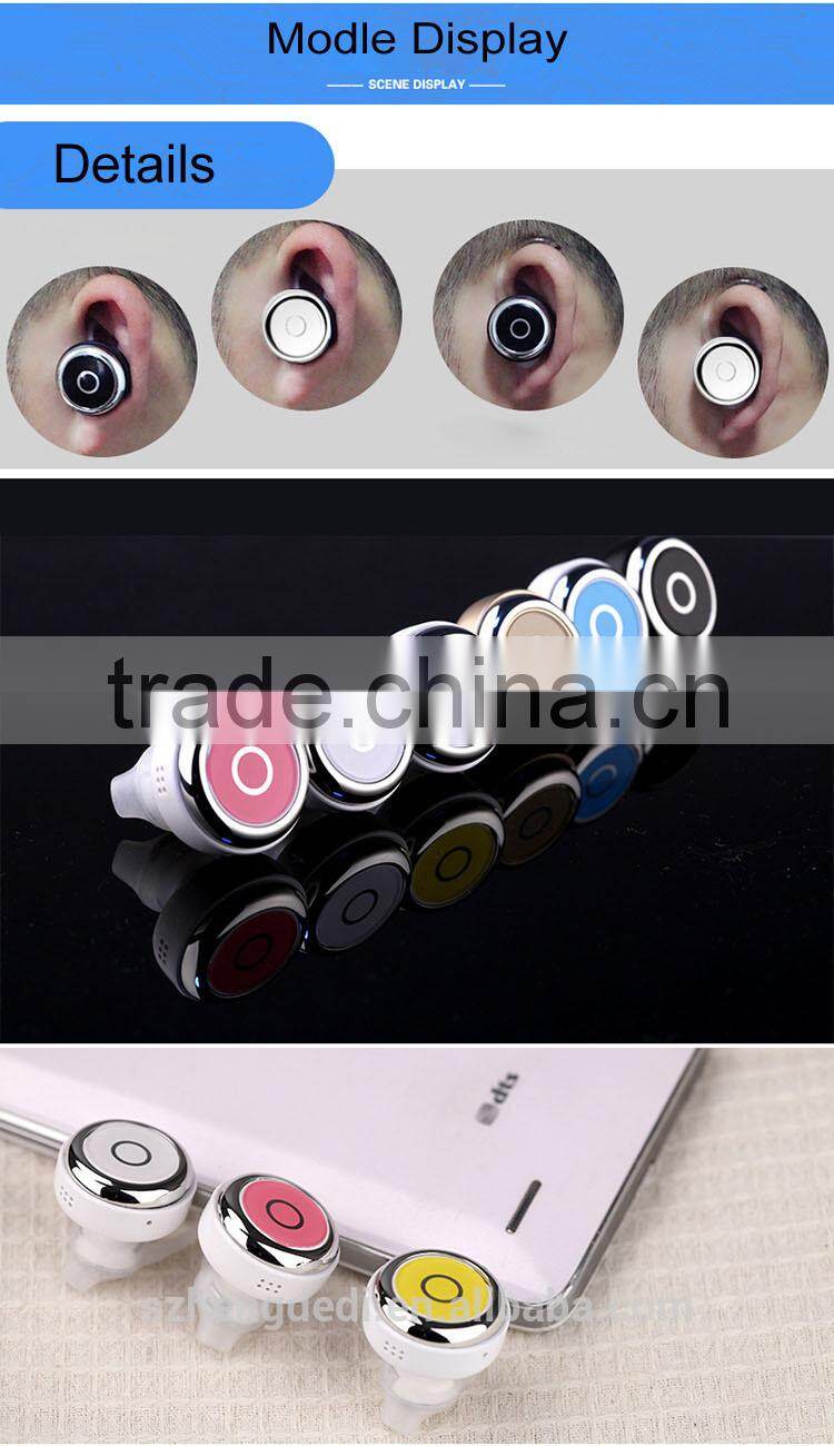 Hot sale !!! Wireless Bluetooth Earphone / Stereo Mini Wireless Invisible Bluetooth Earphone Headset for Mobile Phone