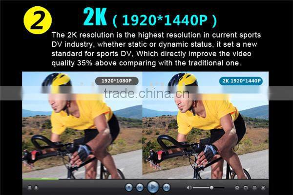 2.0inch 50M Waterproof RF Remote 2K WIFI Action Camera With 1920x1440@30FPS 1920x1080@60FPS 1280x720@120FPS