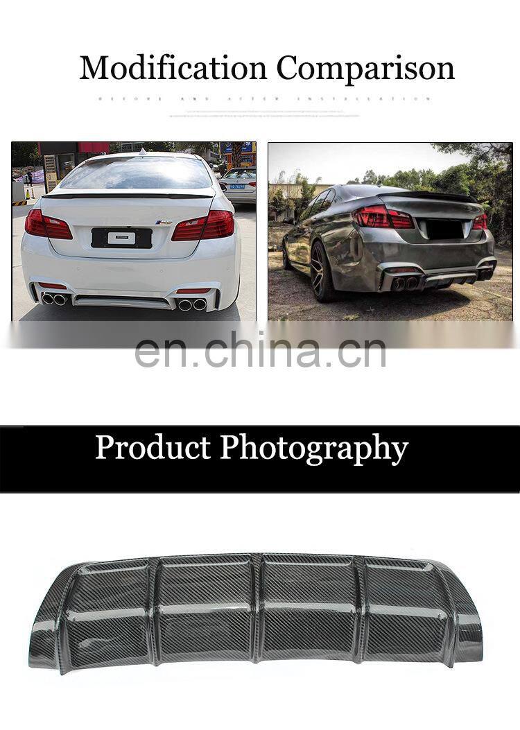 Runde Car Parts For BMW 5 Series F10 F18 Crossover Version Carbon Fiber Material Car Rear Bumper Lip