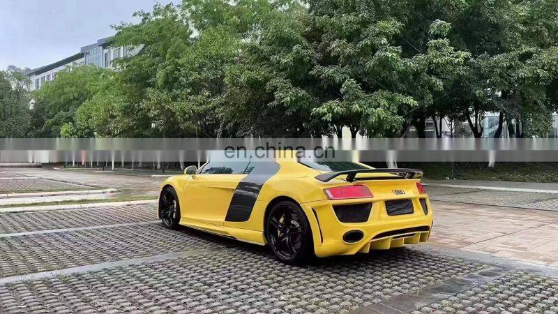 Runde Half Carbon Or Resin Material For 2008-2016 Audi R8 REGULA Style Body Kit Front Bumper Side Skirt Rear Bumper Spoiler