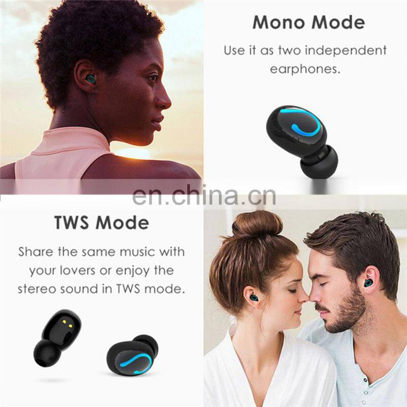 Q61 TWS ipx7 tws earphone 5.0 waterproof wireless earphone sport earbuds headset handsfree headphone