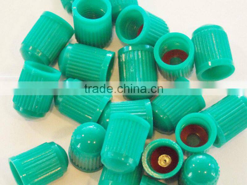 Green Plastic TPMS Tire Valve Stem Caps for Nitrogen Inflation
