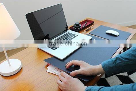 high quality genuine leather rectangle shape desk pad mouse pad place mat