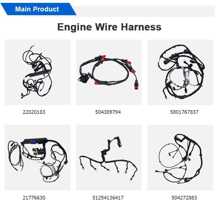 Truck Engine Custom Electric Wire Harness Assembly 504272883 For IVECO