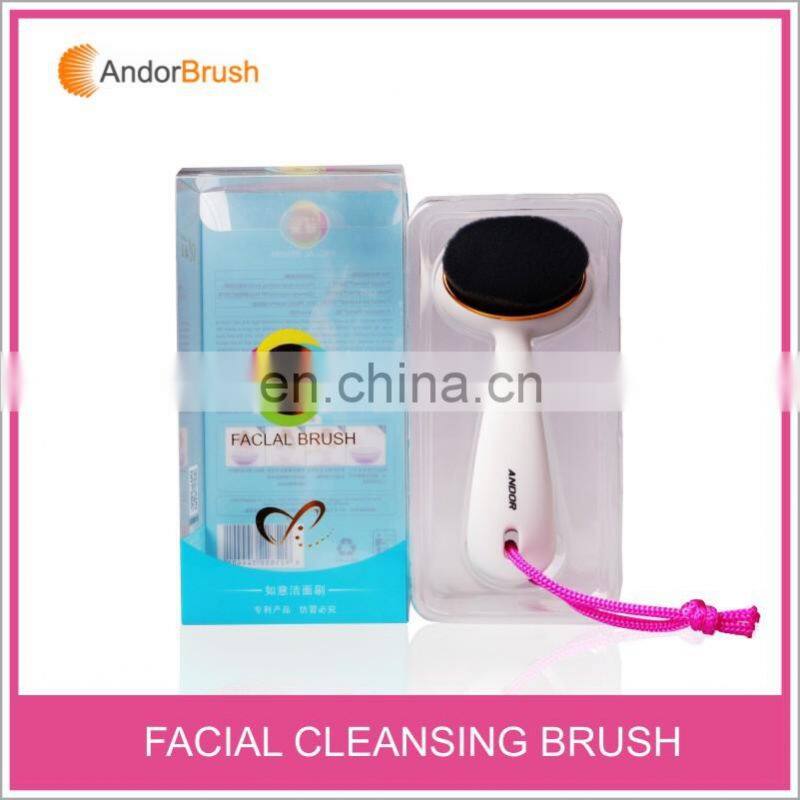 2021 superfine fiber Soft Facial Brush Deep Pore Cleansing Brush Nylon Face Washing Brush with Long Handle