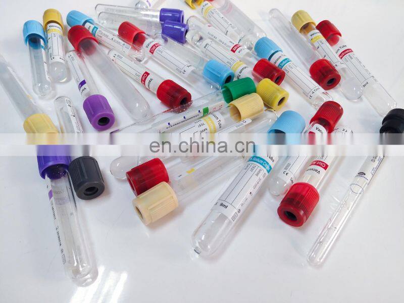 Plastic Vacuum Blood Collection Tube venous blood sample collection negative pressure PET plastic factory manufacturer wholesale