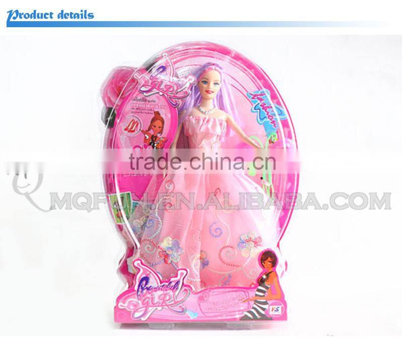 Mini Qute 36 cm kawaii beautiful American Latex kid fashion Plastic doll model educational toy with accessories NO.YS2012-1C
